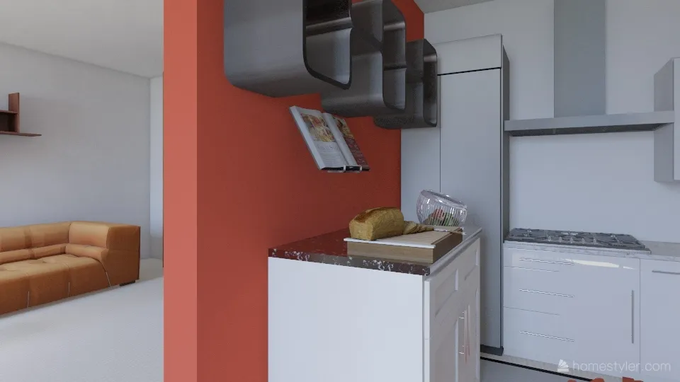cucina chiara 3d design renderings