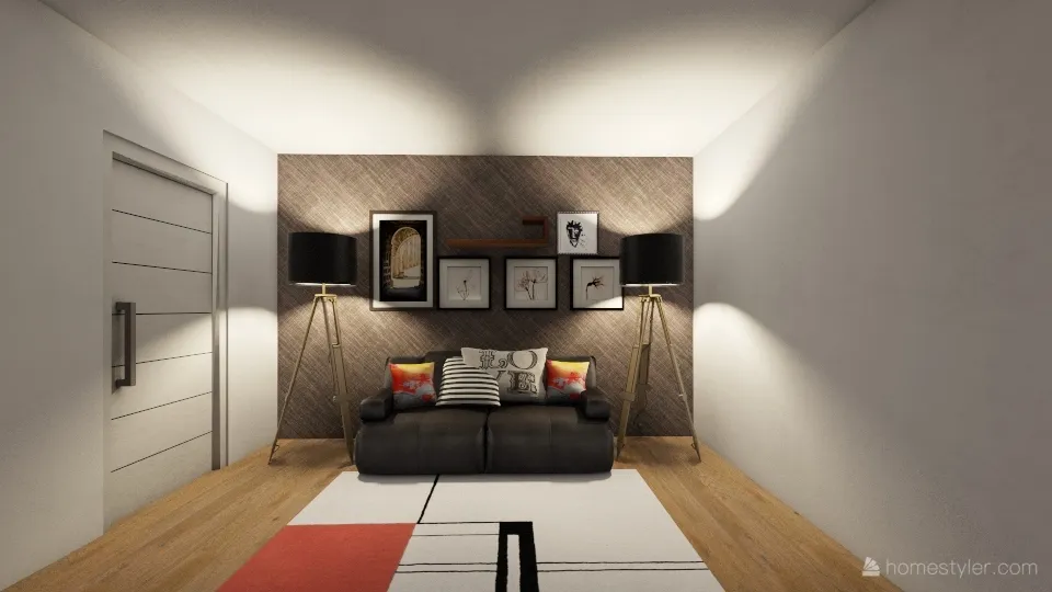 family room 3d design renderings