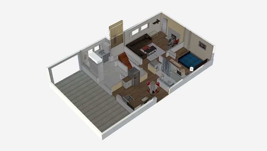 Parkway, lower, with 1-br suite (accurate measurements) 3d design picture null