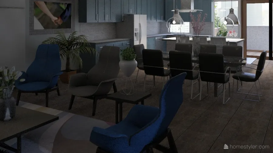 Industrial loft 3d design renderings