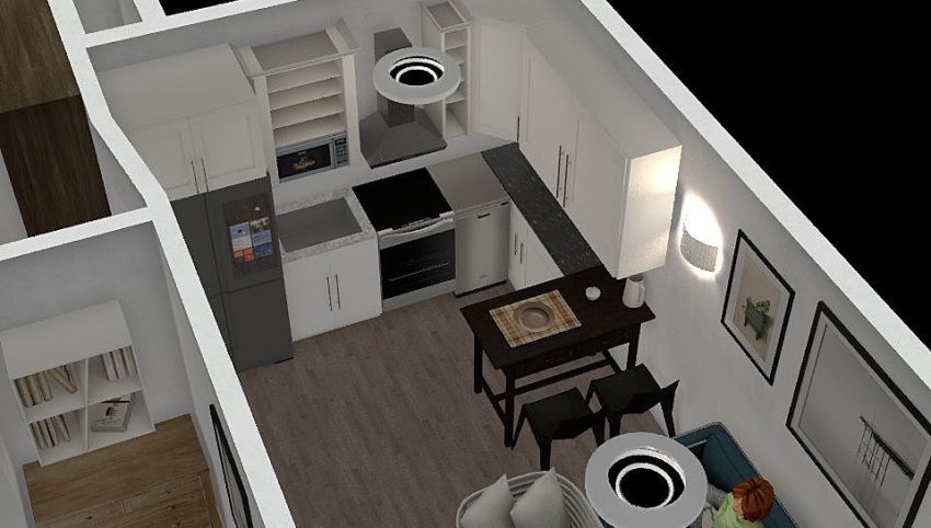 mieszkanie kuchnia2 3d design picture 0