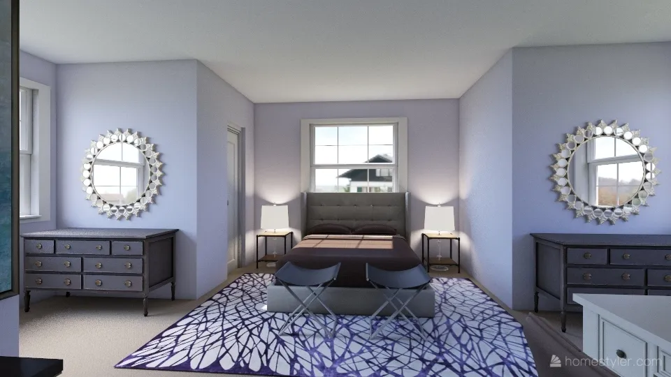 Rebecca Bedroom 3d design renderings