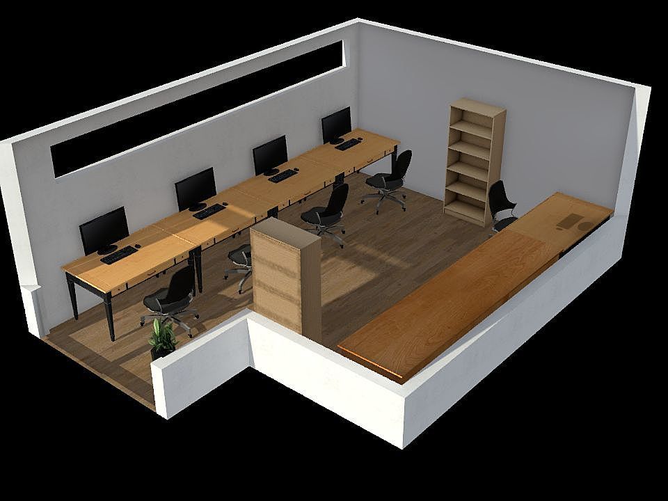 Sala de manutenção 3d design renderings