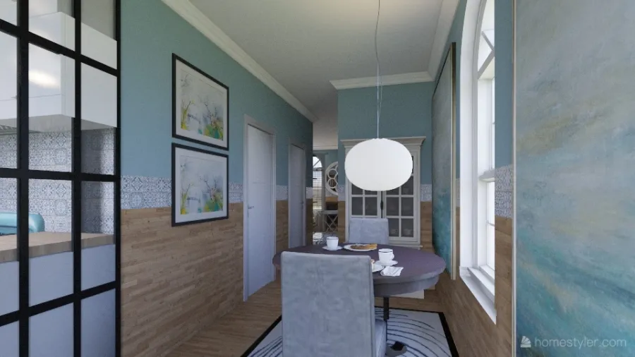 Bilocale di 40 mq, una casa fai da te 3d design renderings