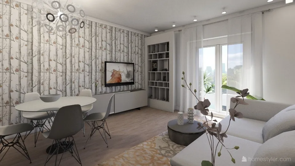 Small living room 3d design renderings