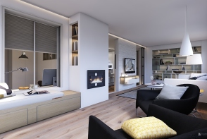 Modern Bauhaus A Penthouse in Spain Design Rendering