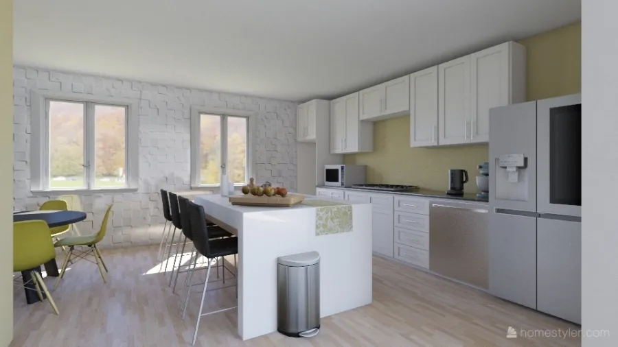Rustic mini house 2 Beige Green 3d design renderings