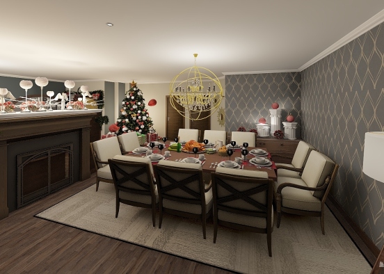 Vacation Christmas home Design Rendering