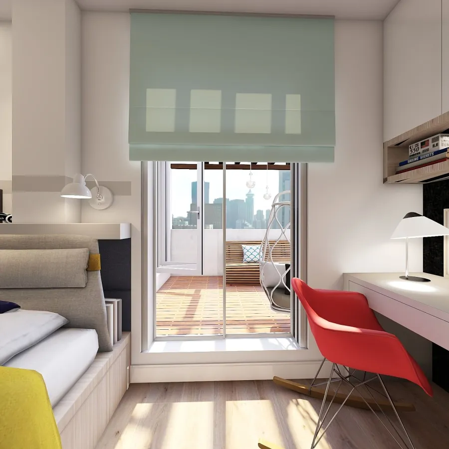 Modern Bauhaus A Penthouse in Spain White Beige 3d design renderings