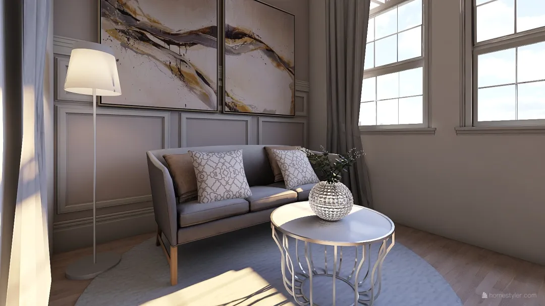 Tiny luxurious apartment 3d design renderings