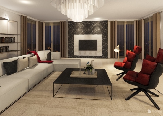 living room dodi Design Rendering