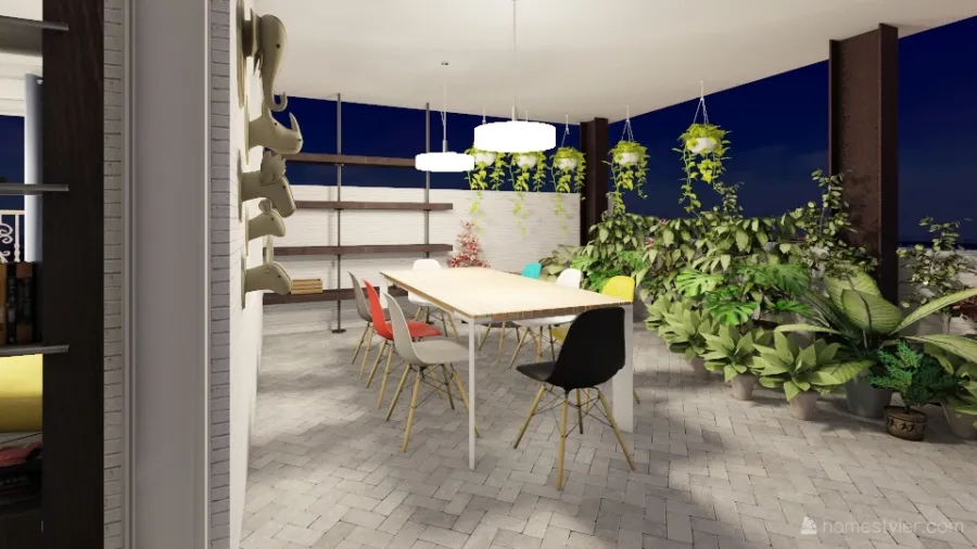 Finiture creative per la casa di 123 mq, ben sfruttati. 3d design renderings