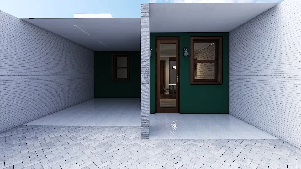 Casa simples 3d design renderings
