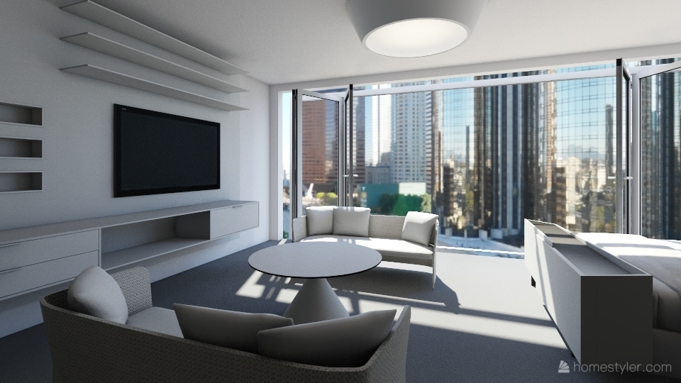 White Bedroom 3d design renderings