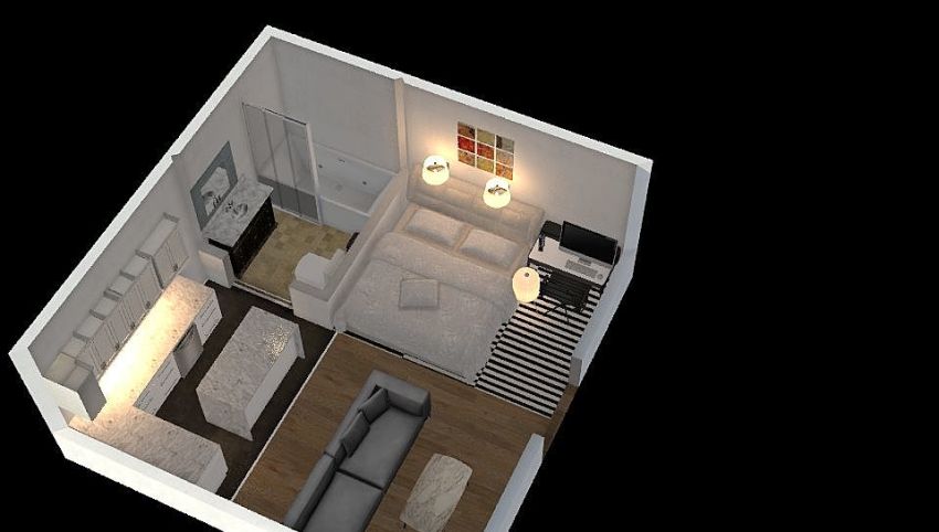 small basement unit 3d design picture 0