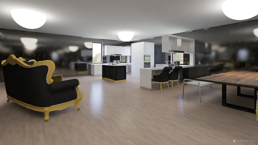 black and yellow beauty 3d design renderings