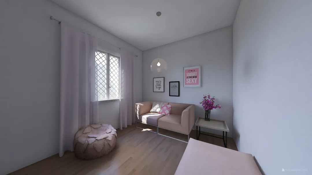 Pink 3d design renderings