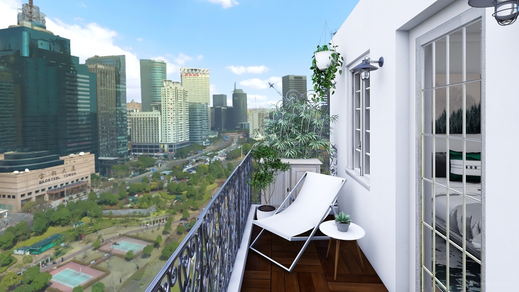Balcony Rear 3d design renderings