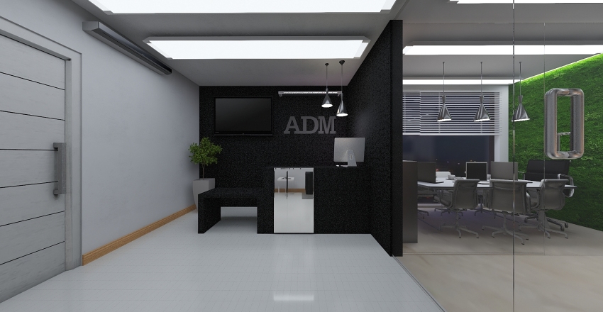 Escritório Pequeno Interior Design Render