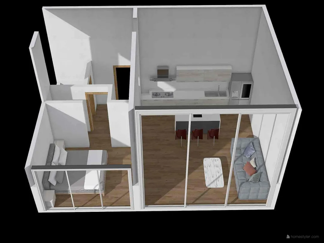 49 m² 3d design renderings