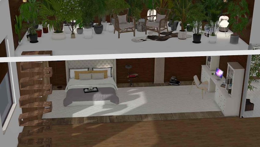 Tropical Bedroom 3d design picture 129.47