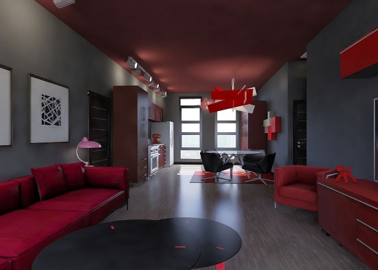 Black and Red Design Rendering