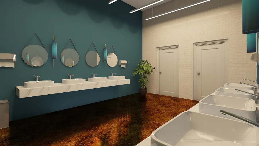 woman`s toilet 3d design renderings