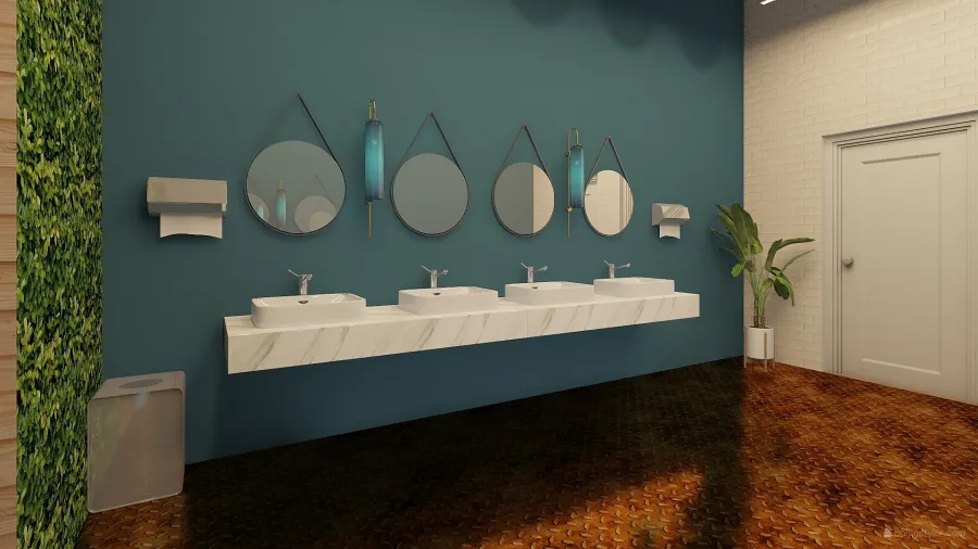 men`s toilet 3d design renderings