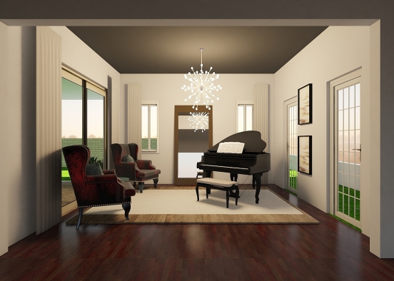 Marie Hill Piano Room 2 Design Rendering