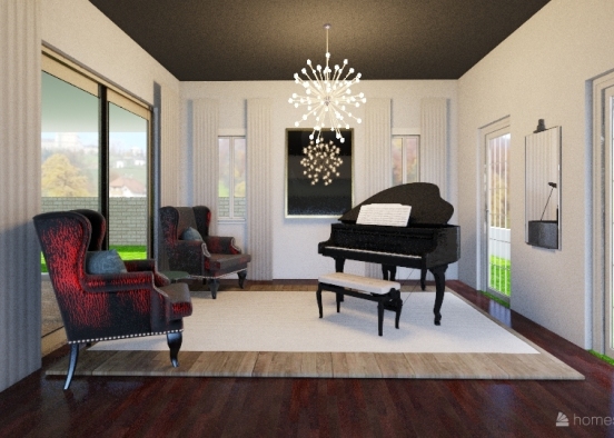 Marie Hill Piano Room 1 Design Rendering