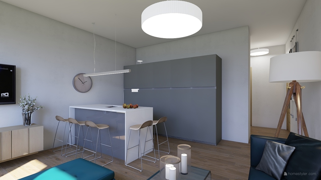 Wrzeszcz Gdansk 2-rooms 3d design renderings