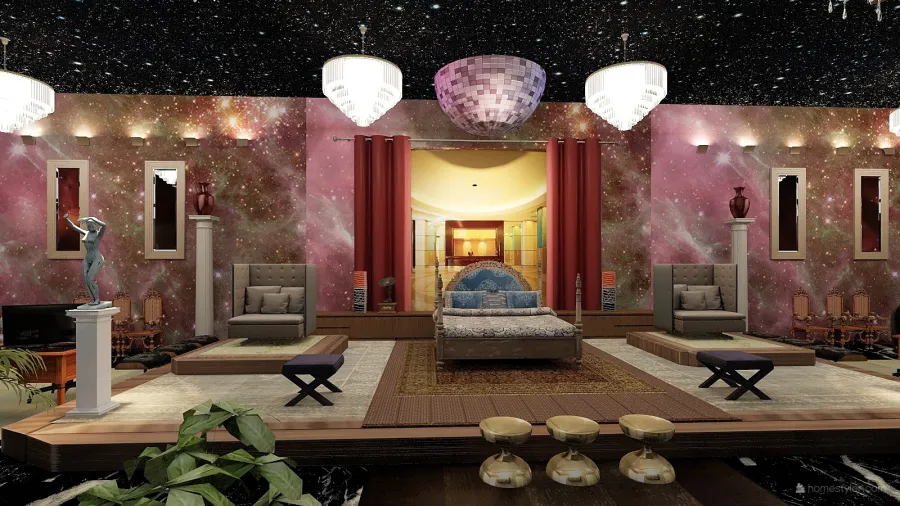 The king's chamber of the universe 3d design renderings