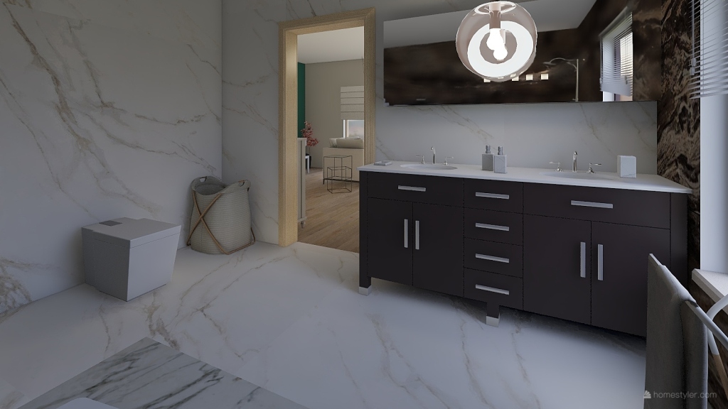 bedroom & bathroom 3d design renderings