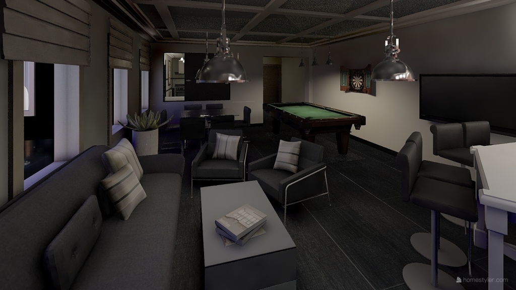 Little Bachelor Apartment 3d design renderings