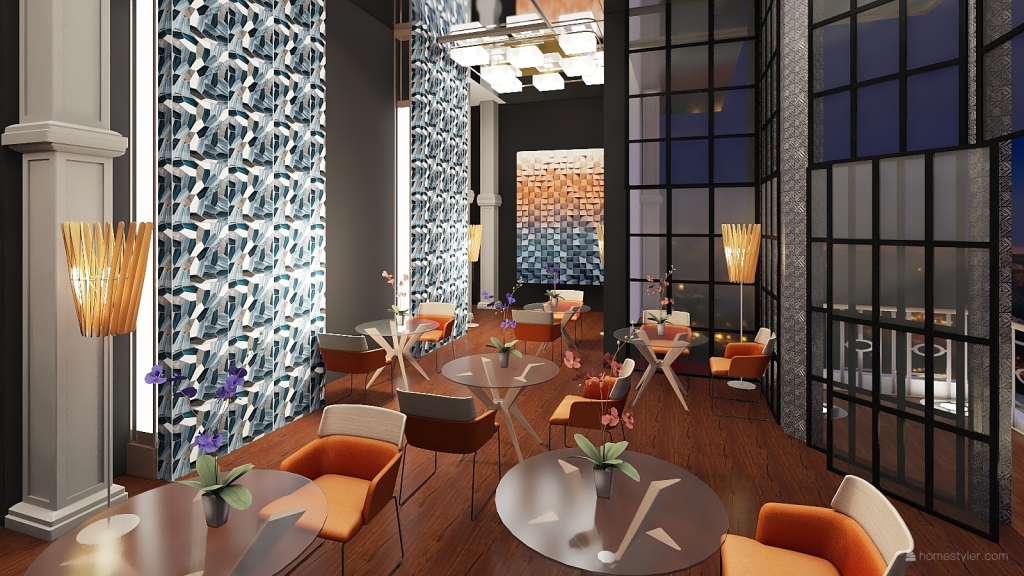 restaurant R&B 3d design renderings