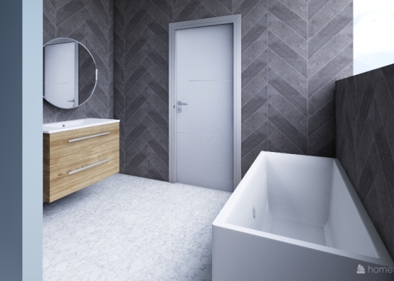 badkamer pap en mam Design Rendering