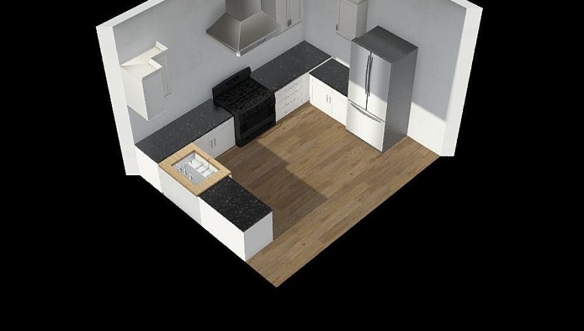 U-shaped kitchen 3d design picture 12.2