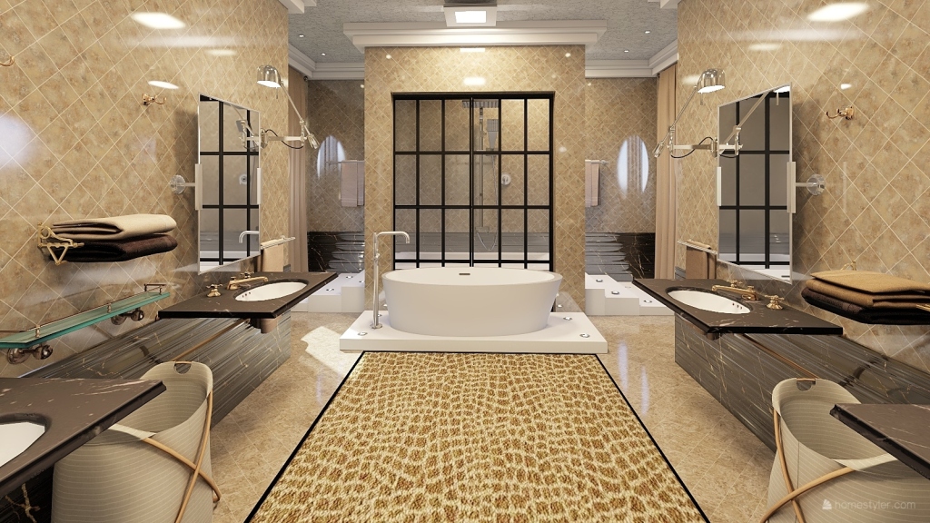 stanza da bagno 3d design renderings