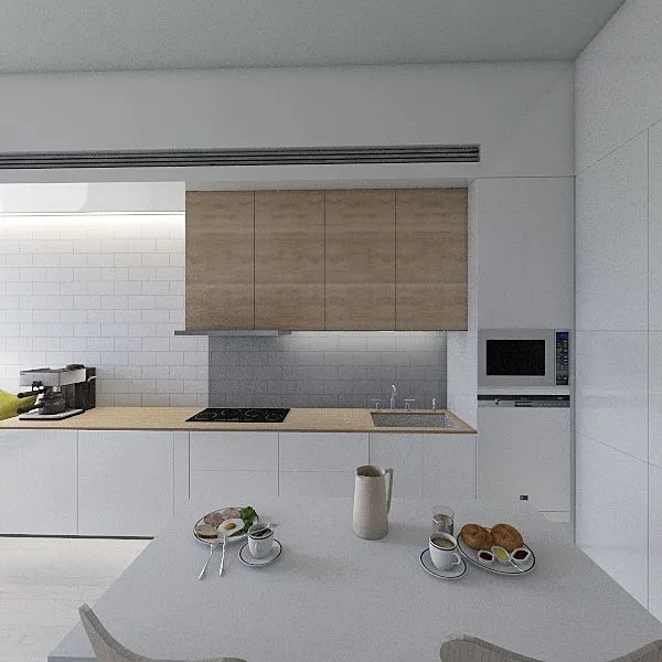 開放式廚房 3d design renderings