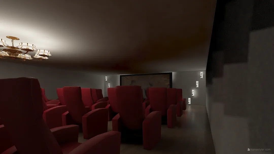 Movie Theatre 3d design renderings
