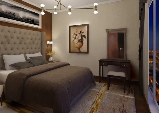 Simple Bedroom Design Design Rendering