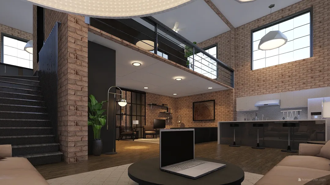 Warehouse Loft 3d design renderings