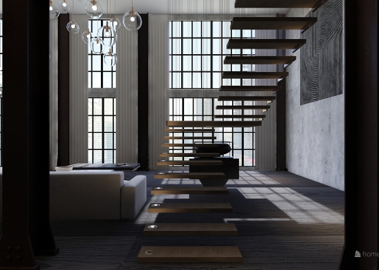 The Manhattan Industrial Apartment  Design Rendering