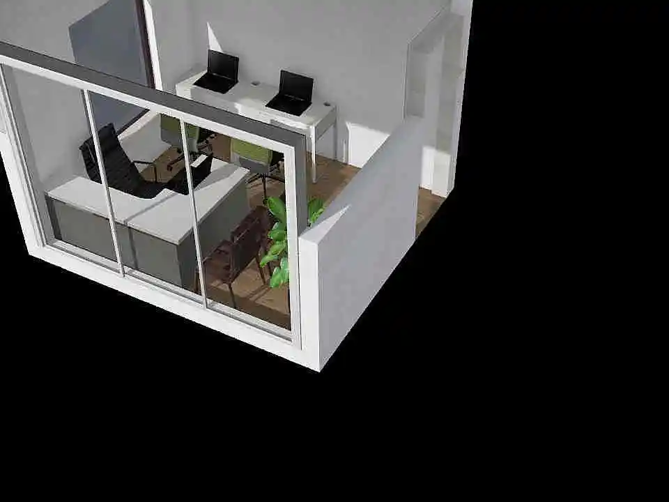 Office Cabin 3d design renderings