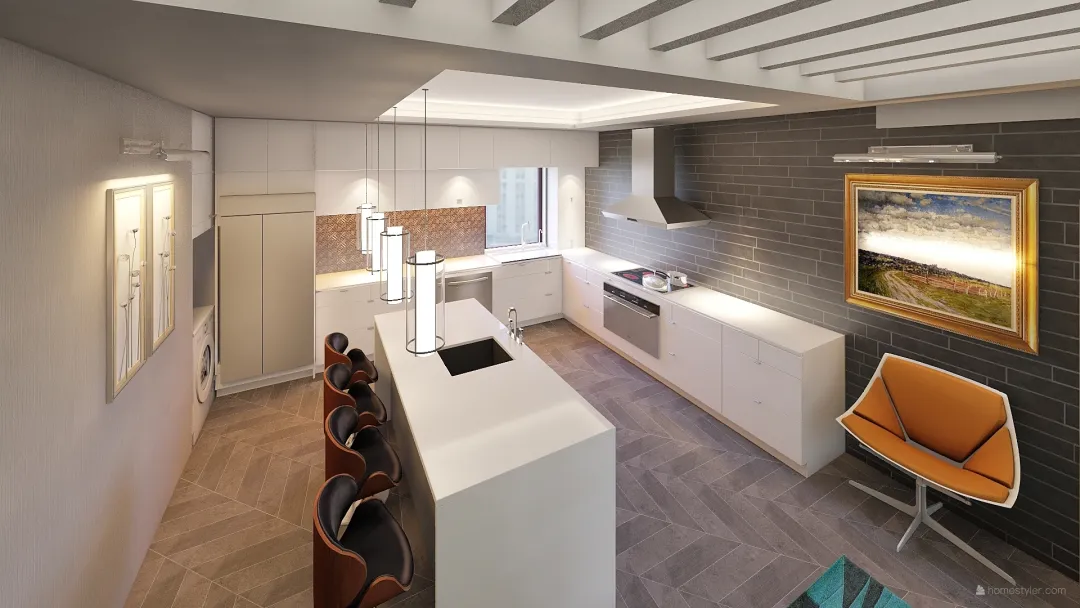 Kitchen grey oct3-2-bd 3d design renderings