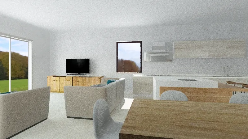 cucina pianoterra 3d design renderings