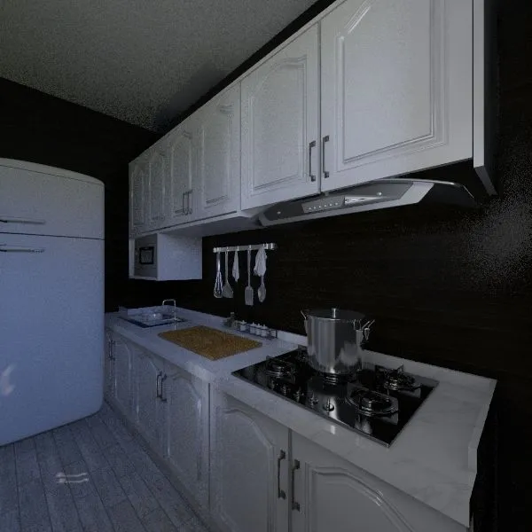 Uredjena kuca tus kabina proba frizider 3d design renderings