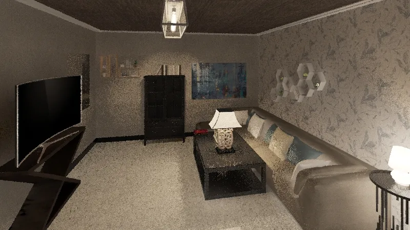 7thPeriod-03-A.Lara-Living/Dining Room 3d design renderings