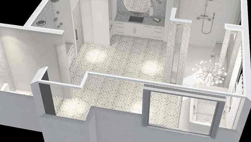 All-White Luxury Bathroom  3d design picture 39.08