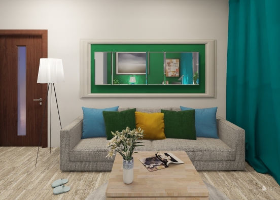 Green&blue room Design Rendering